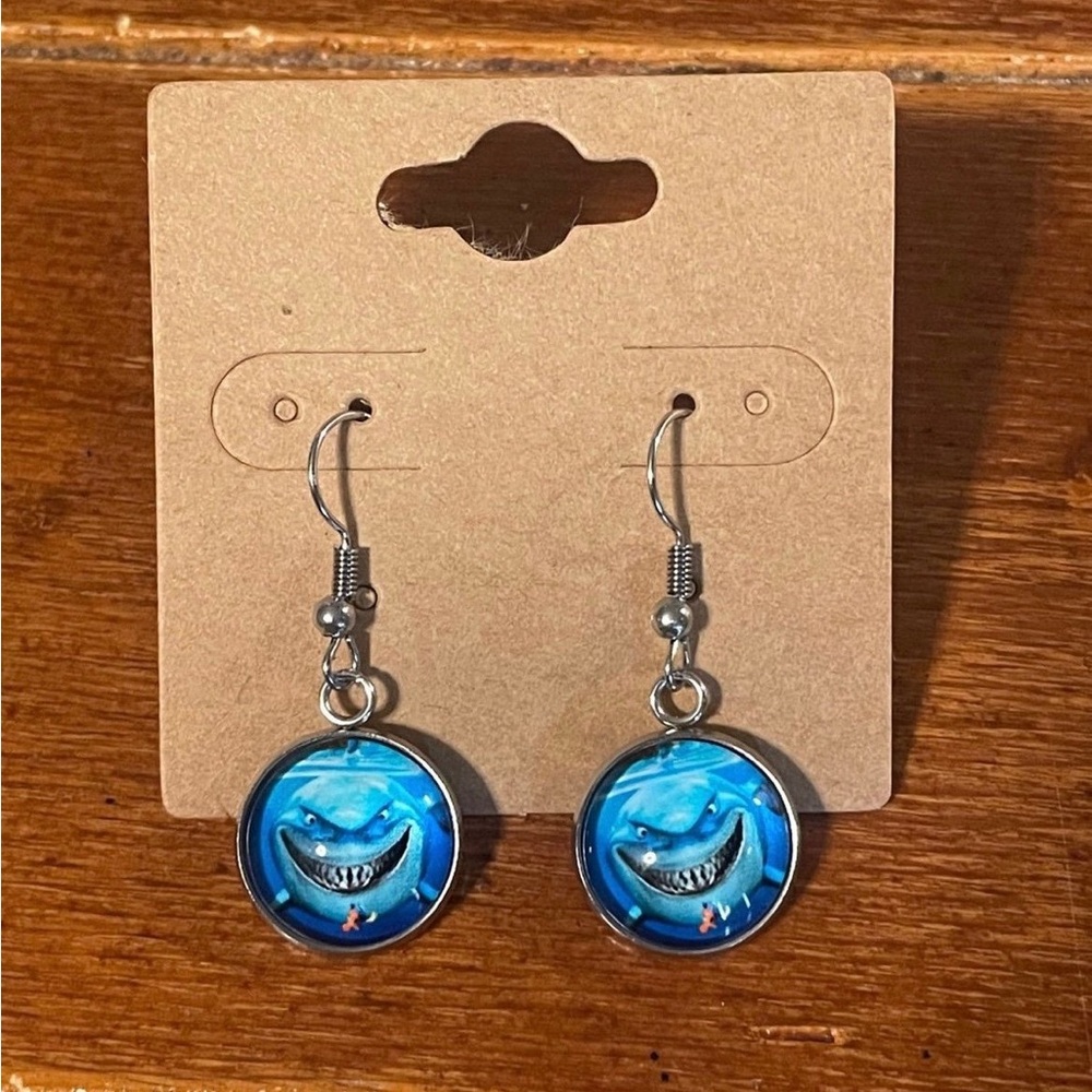 Bruce finding nemo earrings